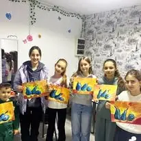 Copii cu picturi cu pisici